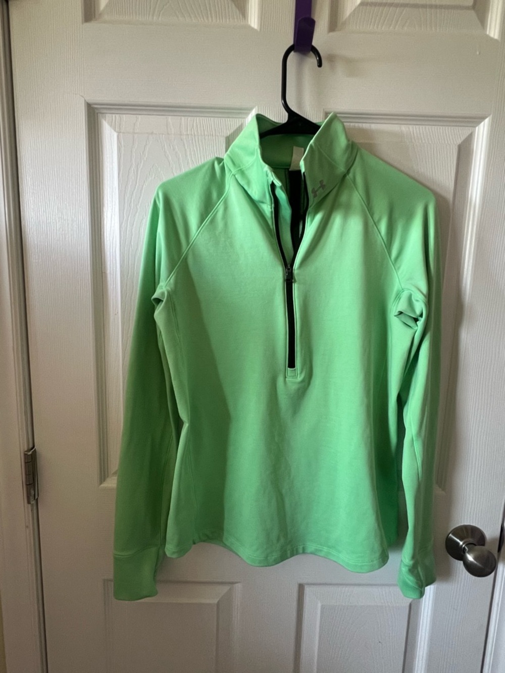 Under Armour Mint Green Quarter-Zip Athletic Top